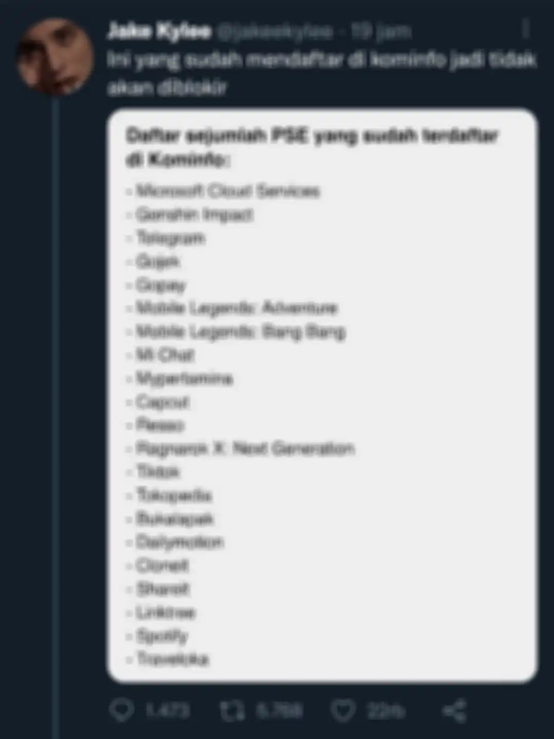 Debat netizen di Twitter perihal aplikasi MiChat terdaftar di PSE Kominfo.