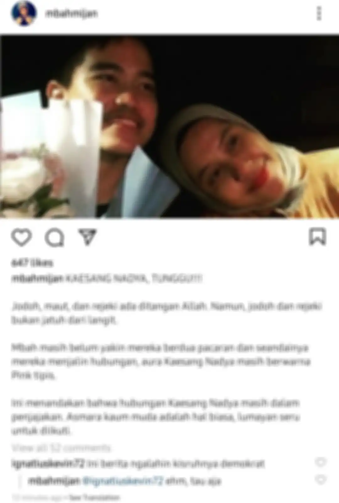 Paranormal Mbah Mijan mengaku belum yakin Kaesang Pangarep dan Nadya Arifta telah resmi berpacaran.