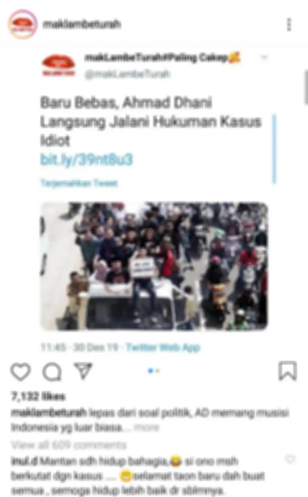 Komentar nyinyir Inul Daratista tentang kebebasan Ahmad Dhani
