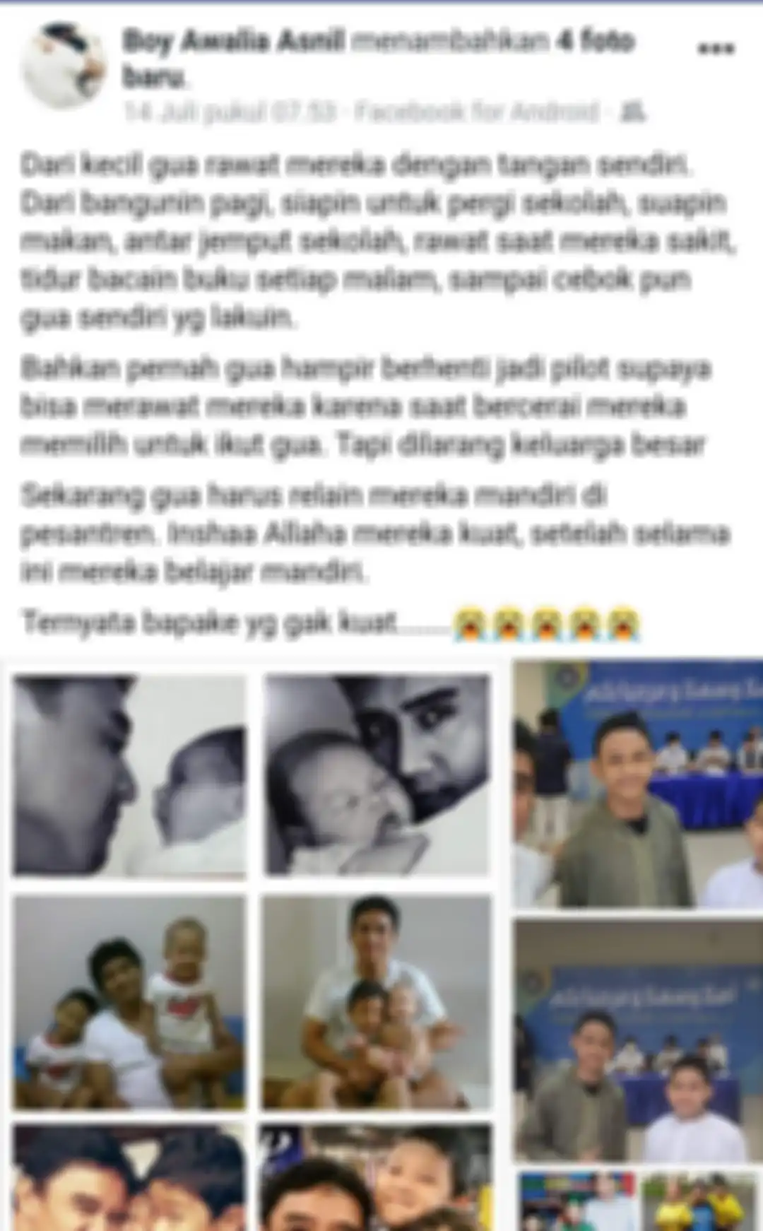 Boy Awalia Asnil pilot Citilink yang meninggal dunia setelah mendarat darurat beri pesan terakhir kepada anak-anaknya. 