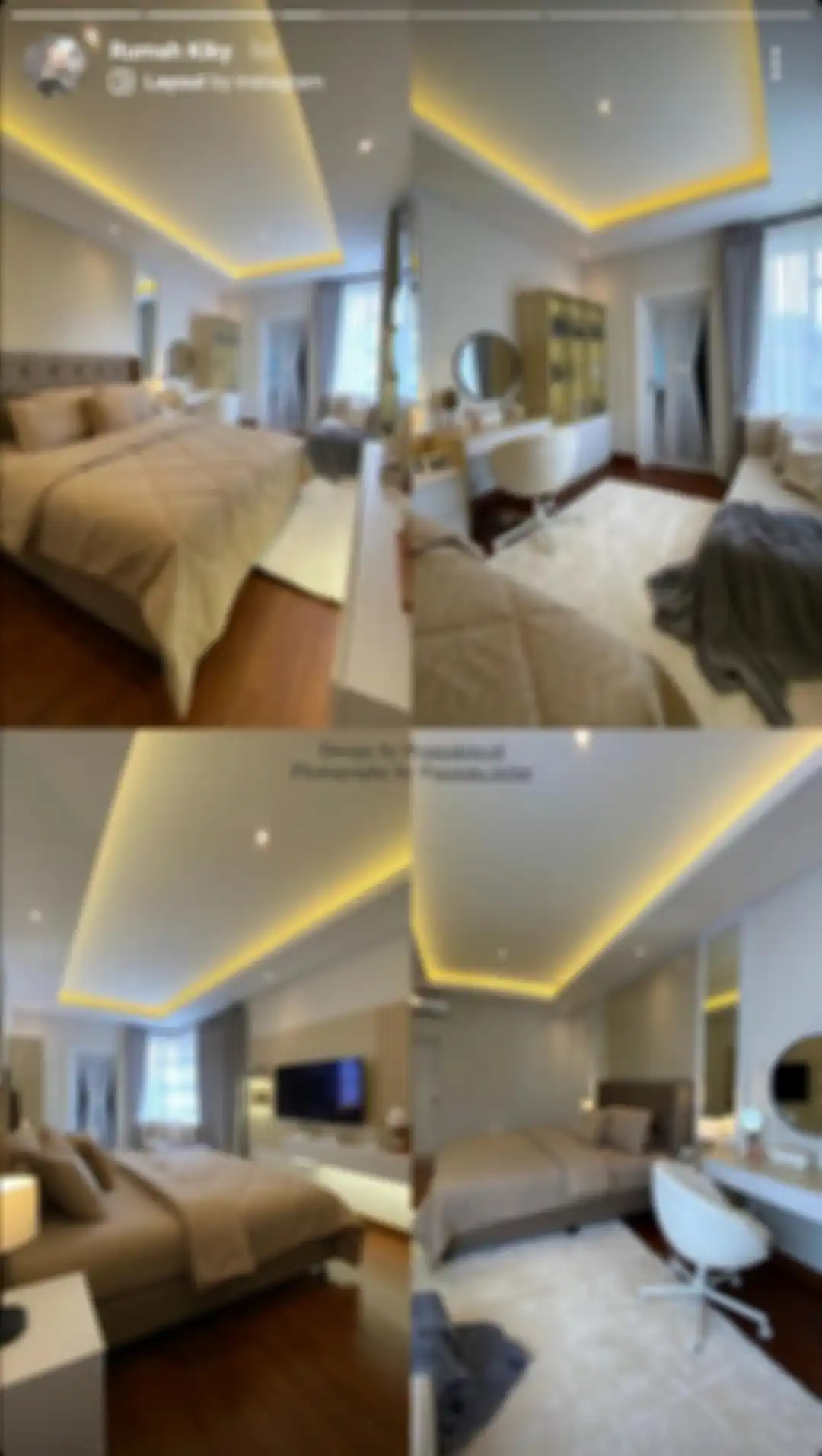 Kamar tidur utama di rumah artis Kiky Saputri.