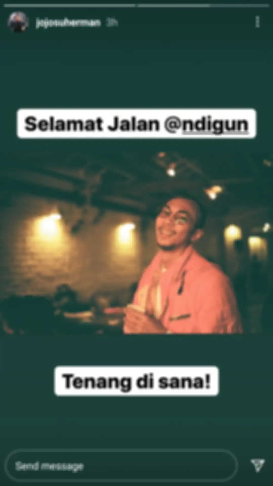 Jojo Suherman bawa kabar duka