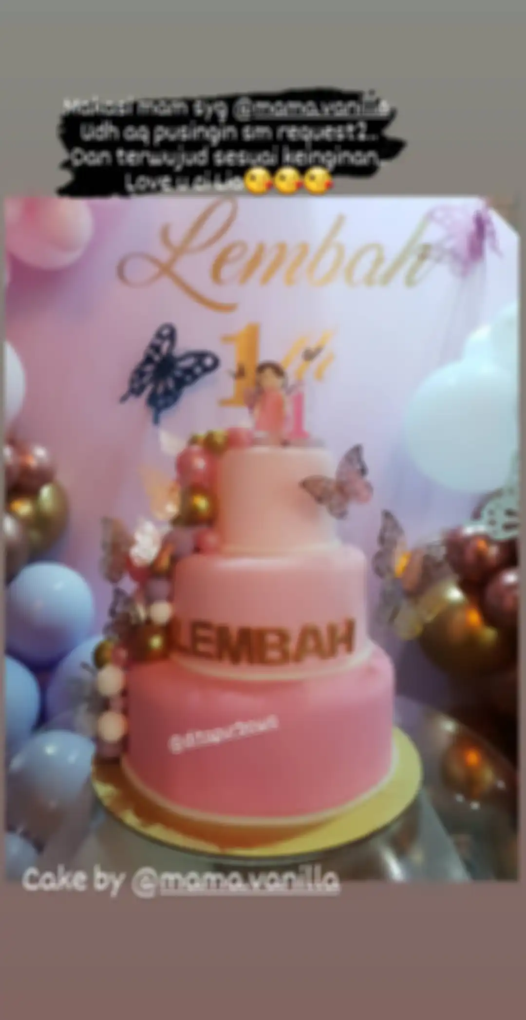 Kue ulang tahun La Lembah Manah