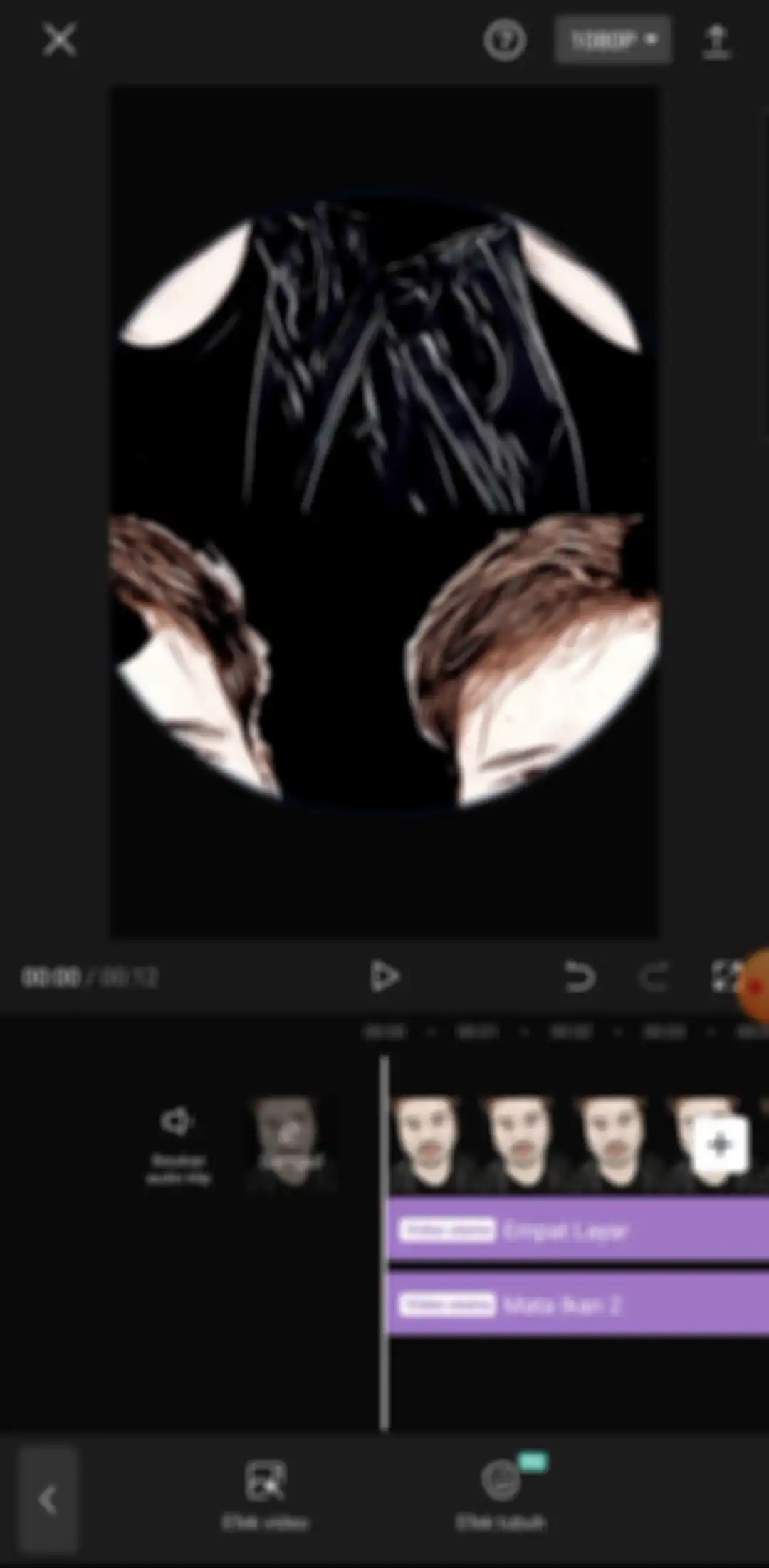 Cara edit foto fisheye di CapCut menggunakan HP Android.