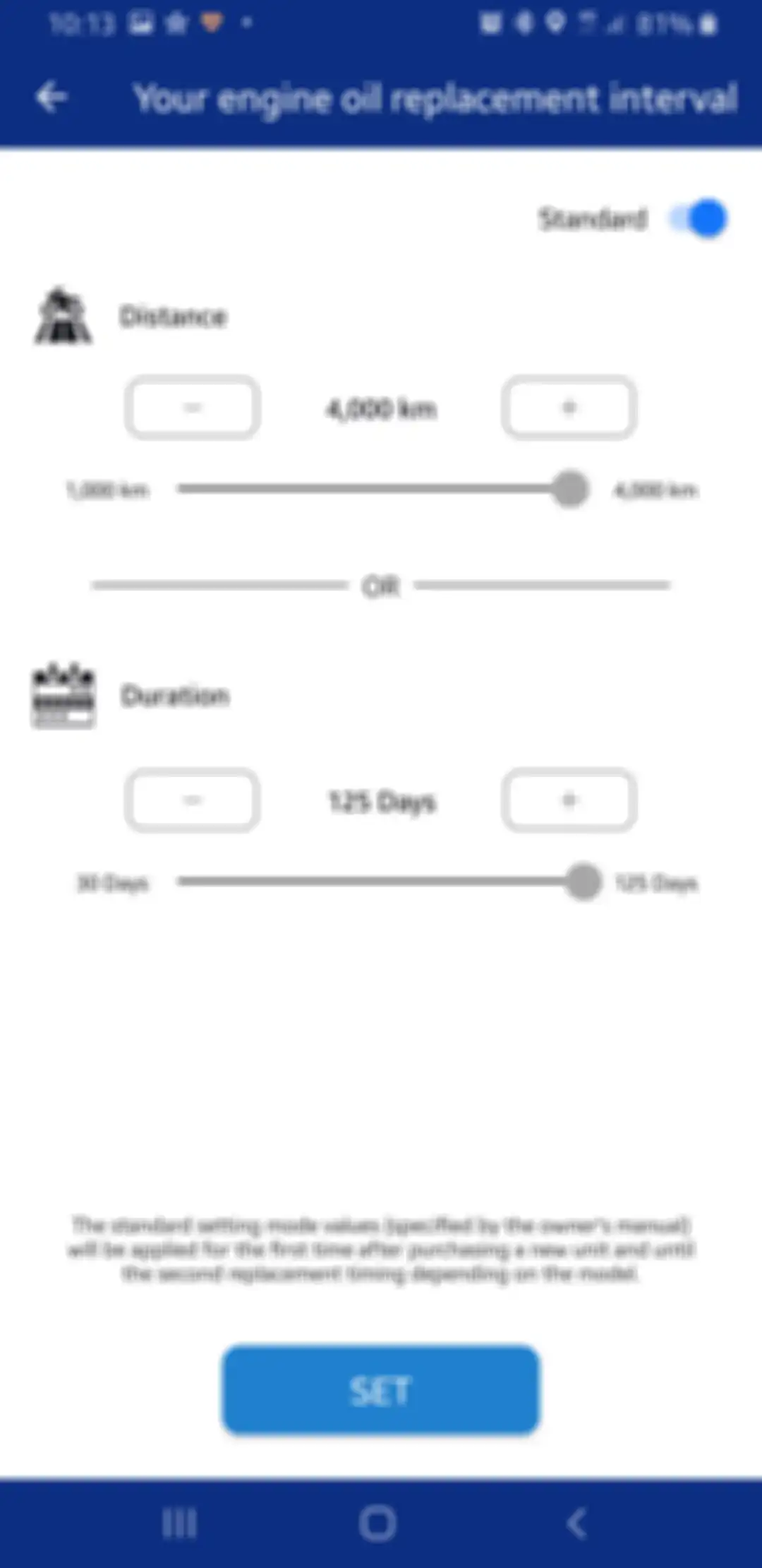 Update terbaru aplikasi Y-Connect-Oil Maintenance Setting
