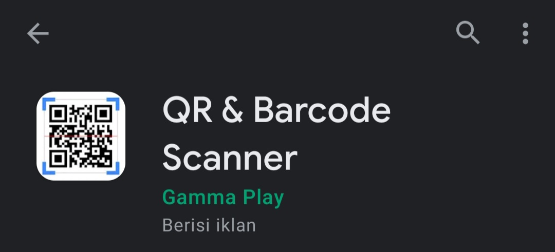Aplikasi QR & Barcode Scanner di Google Play Store.