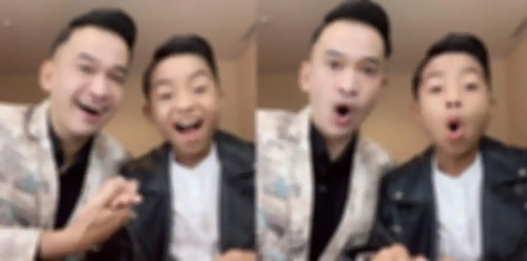Ruben Onsu & anak sambungnya, Betrand Peto