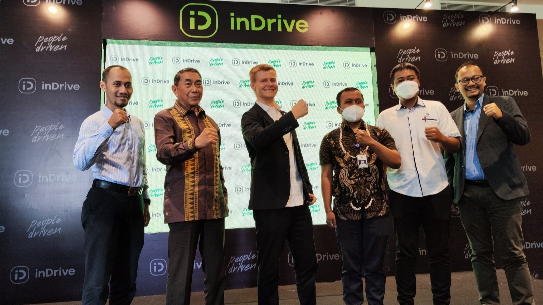 Acara konferensi pers rebranding inDriver menjadi inDrive, pada hari Selasa (11/10). 