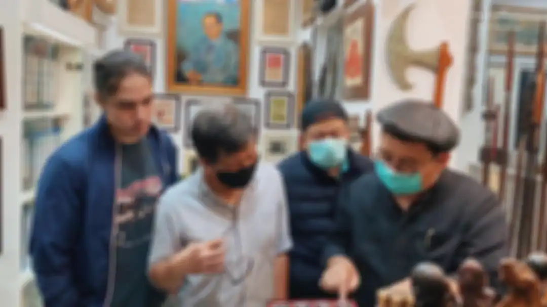 Foto El Rumi bareng Rocky Gerung, Fahri Hamzah, dan Fadli Zon.