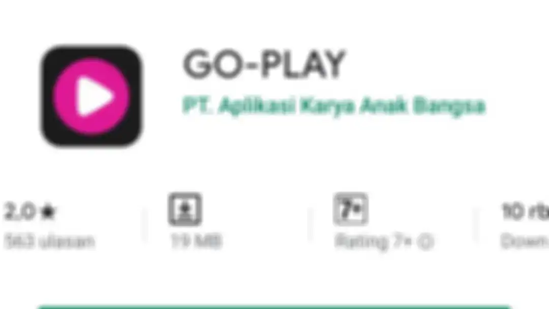 Jumlah unduhan aplikasi GoPlay