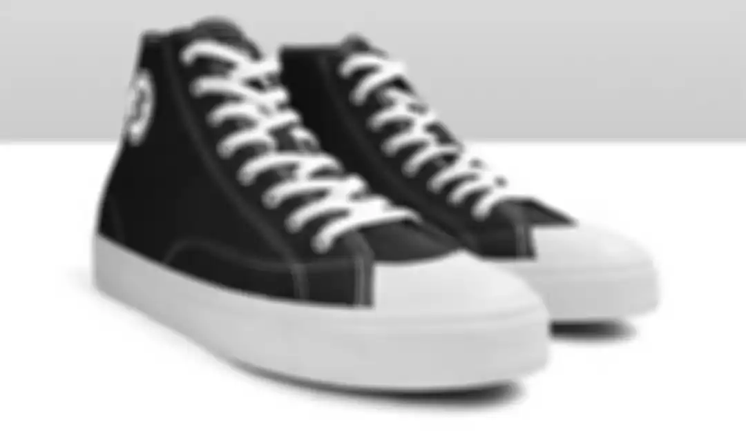 Sneakers High Hitam Putih Geoff Max