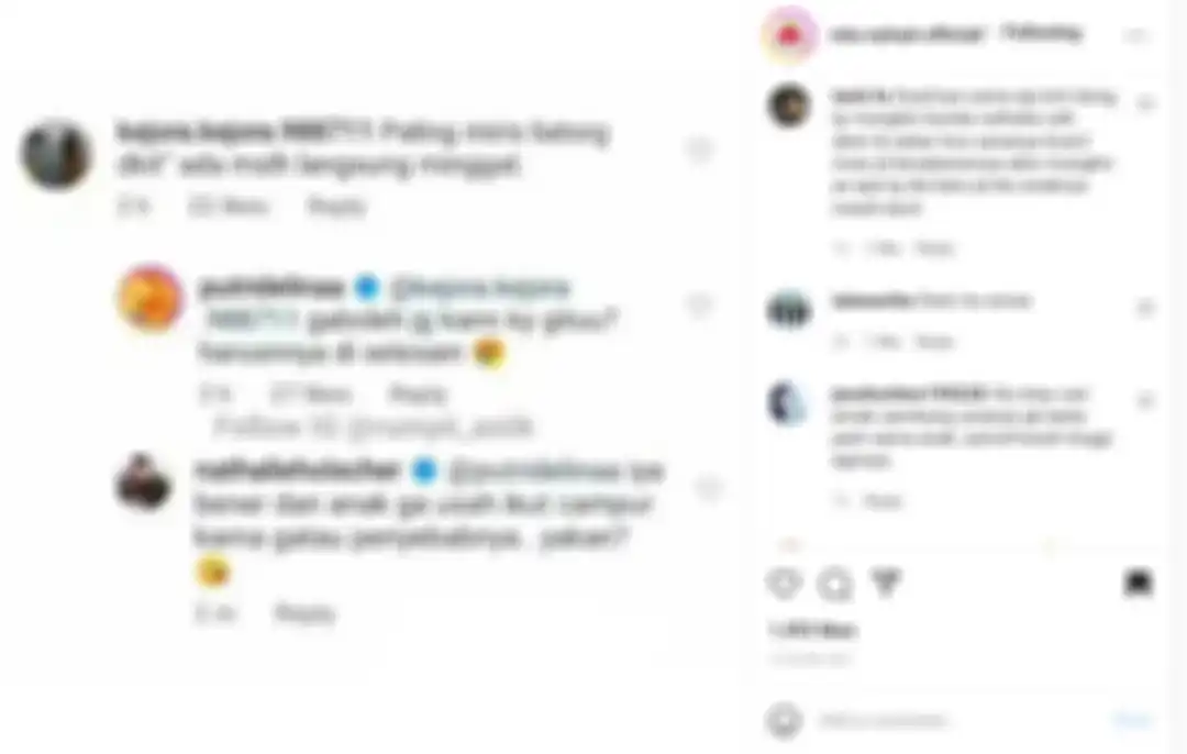 Komentar Putri Delina dan Nathalie Holscher jadi sorotan.