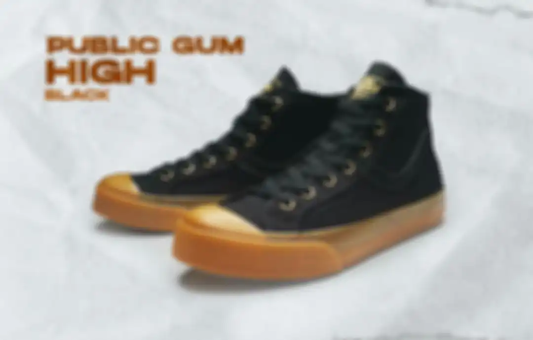 Sneakers High Hitam Gum Ventela