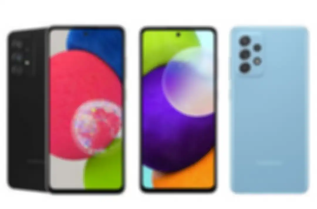 Tampilan Samsung Galaxy A52s 5G (kiri) dan Galaxy A52 (kanan).