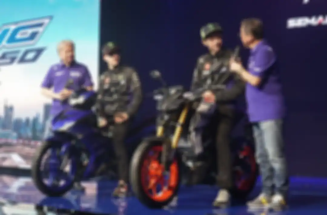 Valentino Rossi dan Maverick Vinales turut meriahkan acara peluncuran Yamaha New MX-King dan MT-15