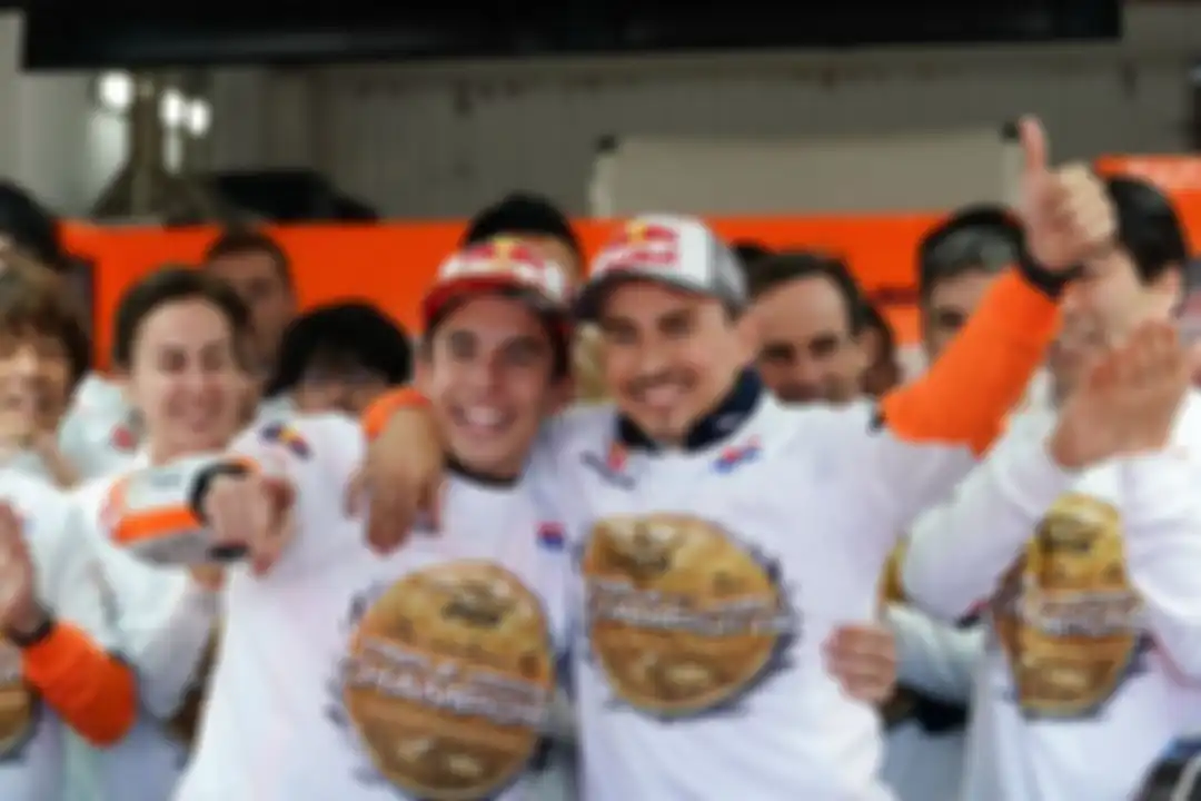 Marc Marquez bersama Jorge Lorenzo