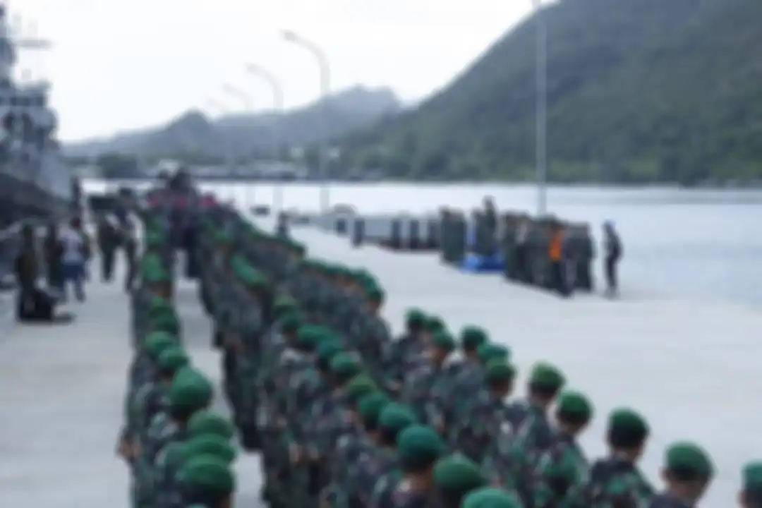 TNI menggelar apel dan menyiagakan 600 personel untuk mengamankan perairan Natuna.