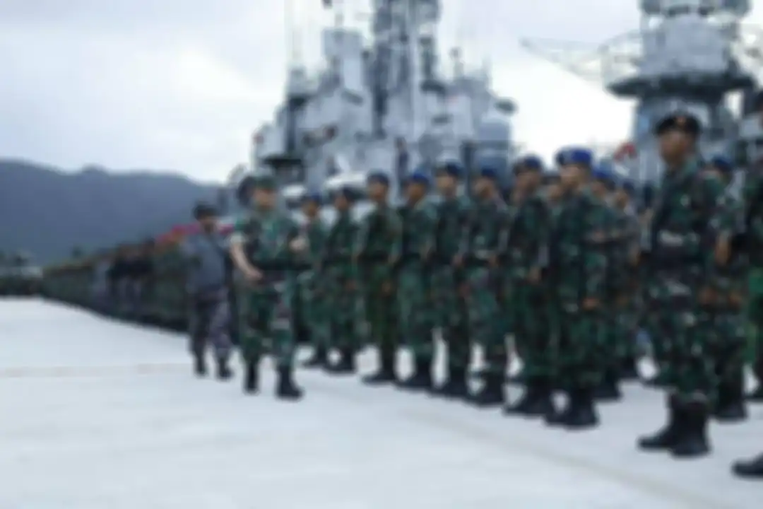 TNI menggelar apel dan menyiagakan 600 personel untuk mengamankan perairan Natuna.