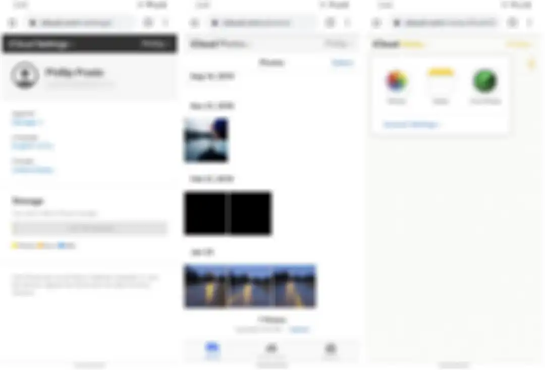 Tampilan iCoud pada hape Android