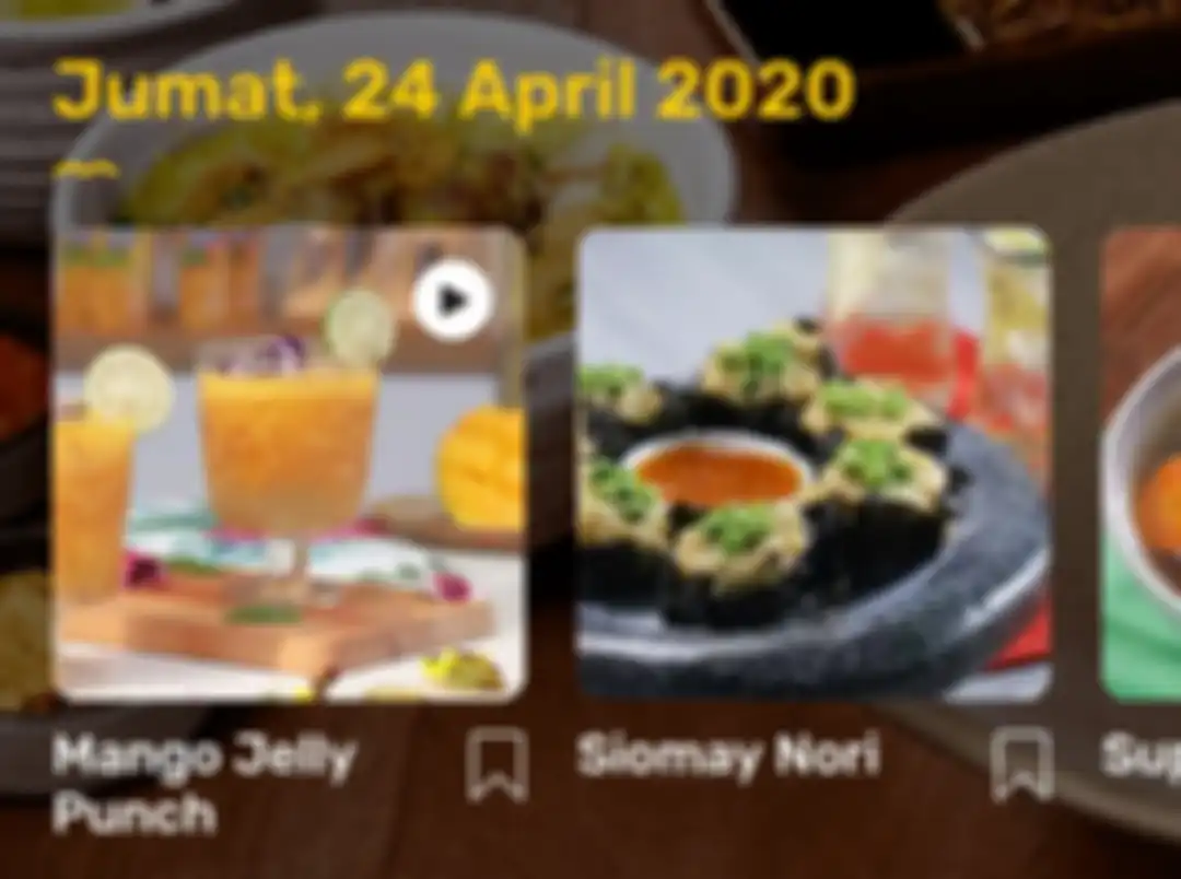 Tampilan resep harian yang dihadirkan untuk pengguna aplikasi Endues