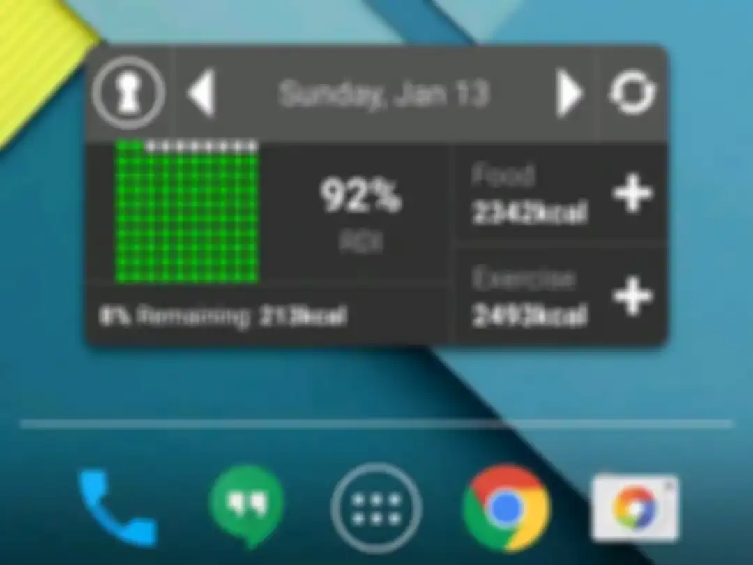 Shortcut aplikasi Fatsecret yang bisa ditampilkan pada layar smartphone