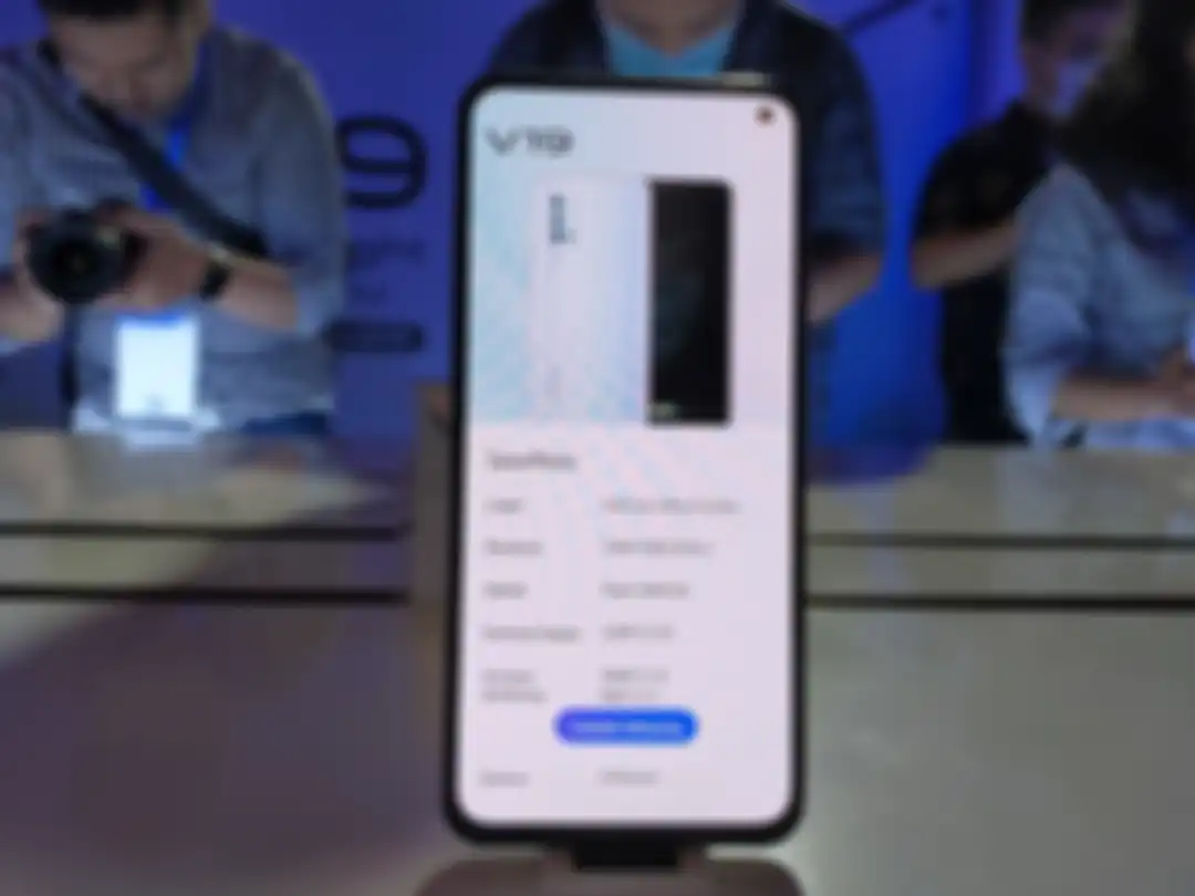 Tampilan layar Vivo V19.