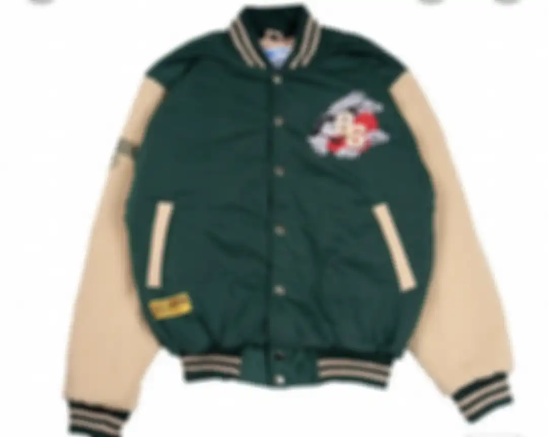 Jaket Varsity Warna Hijau Club 1986