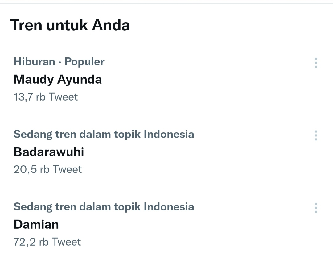 Kabar Maudy Ayunda Menikah jadi Trending Topic Nomor Satu di Twitter.