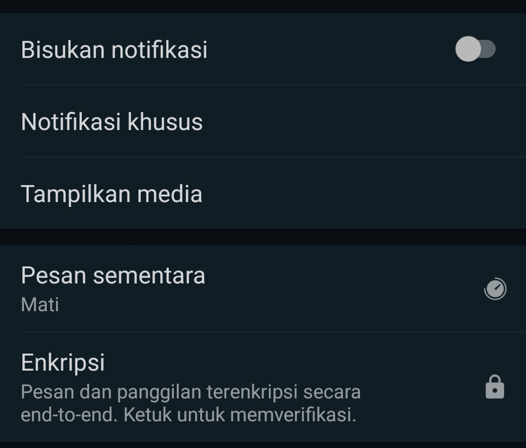 Tampilan fitur 