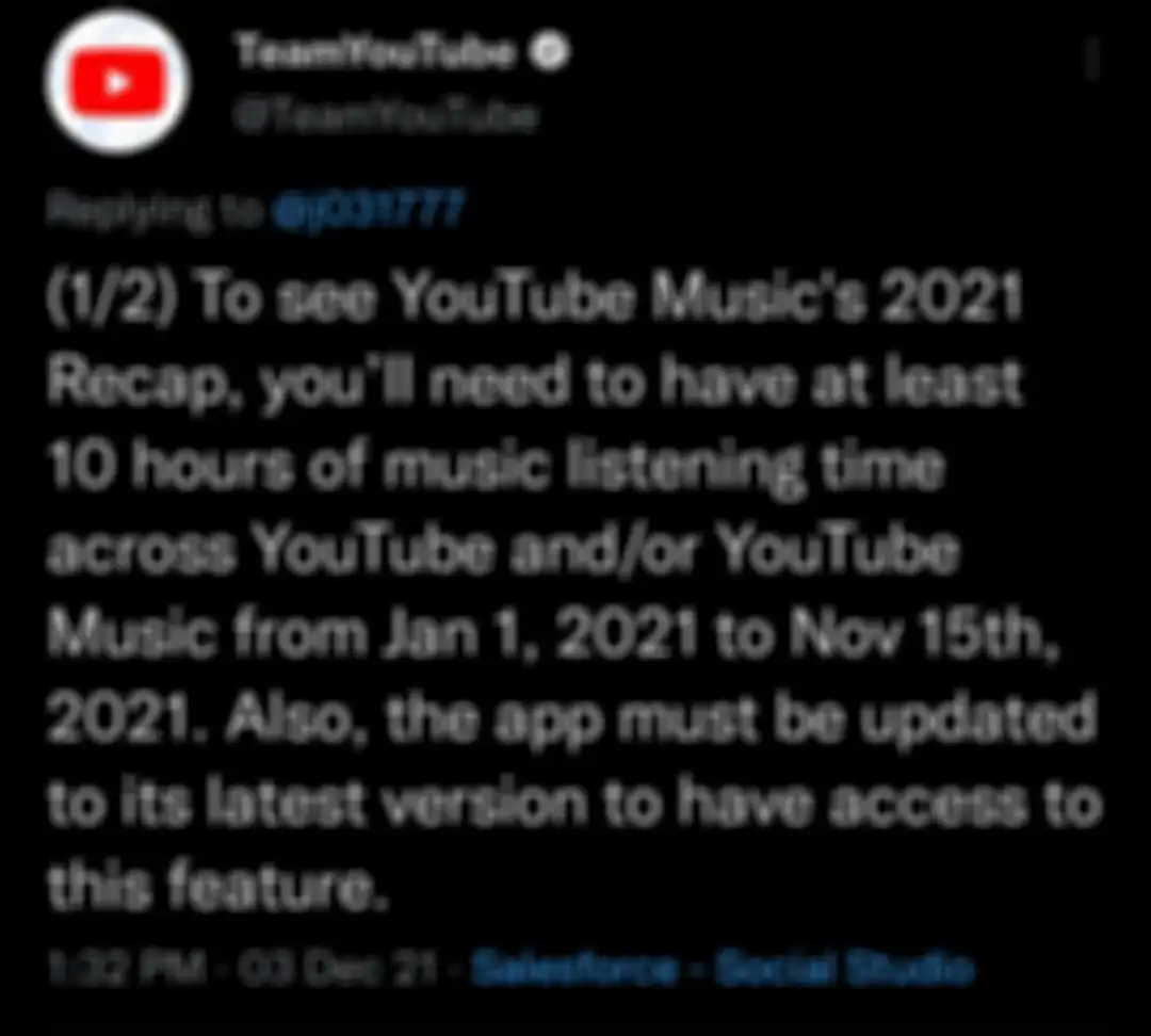 YouTube Music 2021 Recap