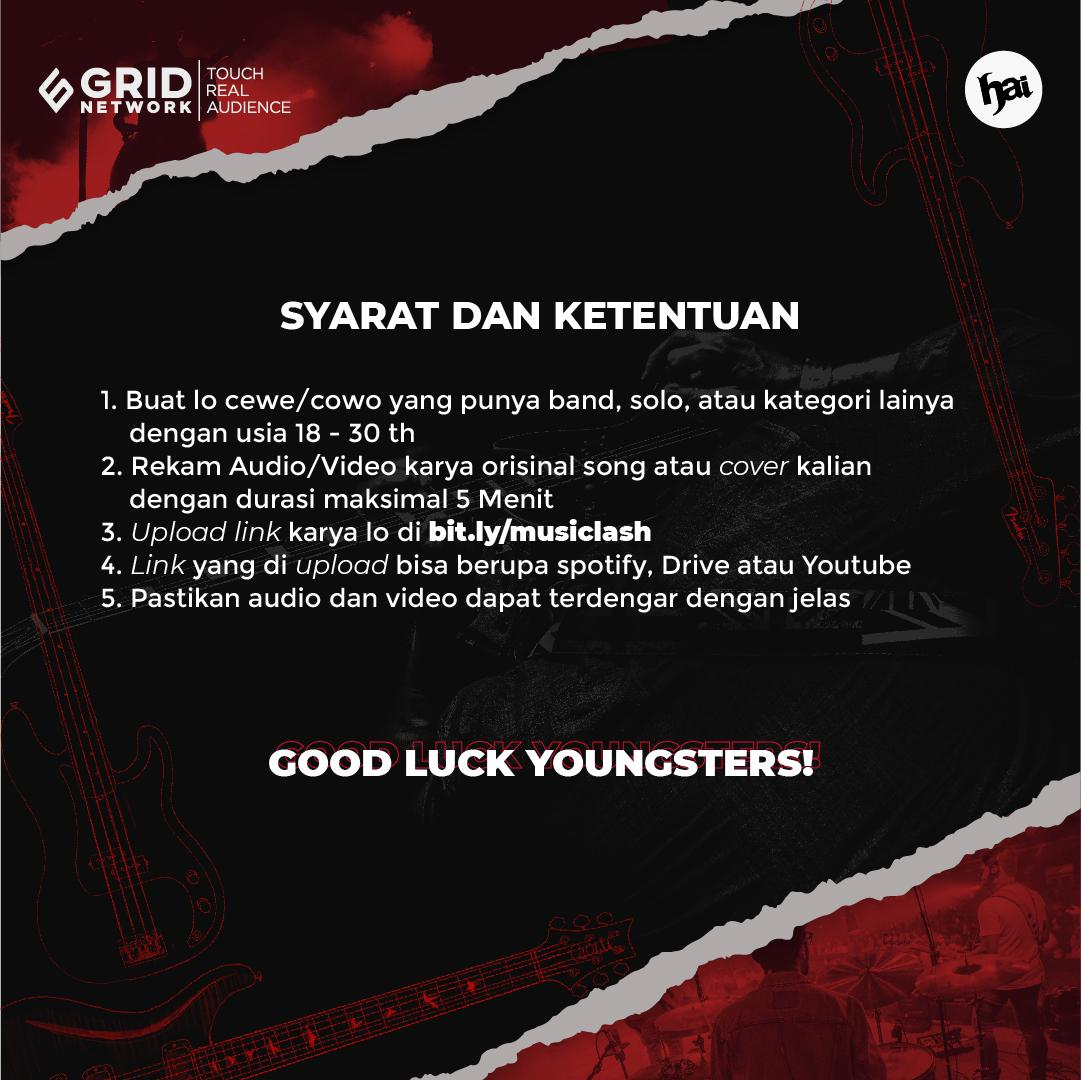 Syarat dan Ketentuan pendaftaran Musiclash 2021