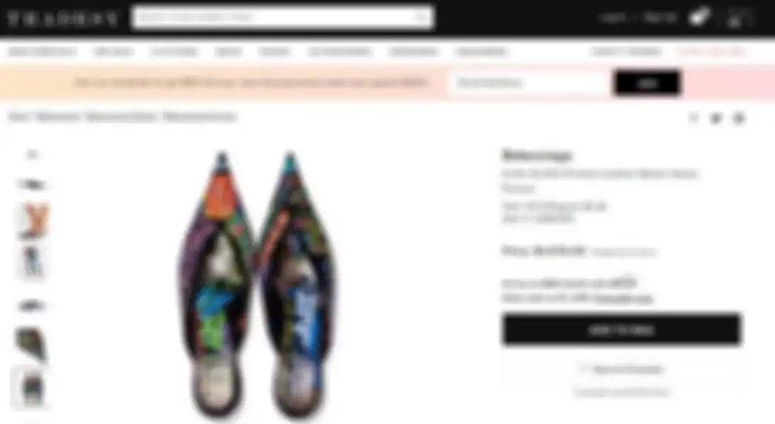 Balenciaga - Knife Graffiti Printed Leather Mules Heels Pumps