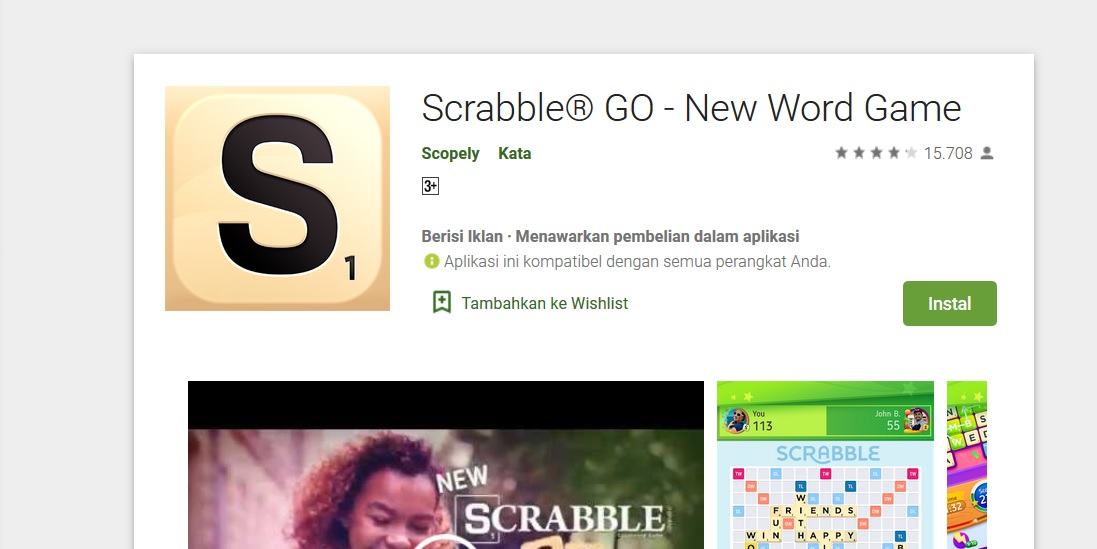 Game Scrabble Go.