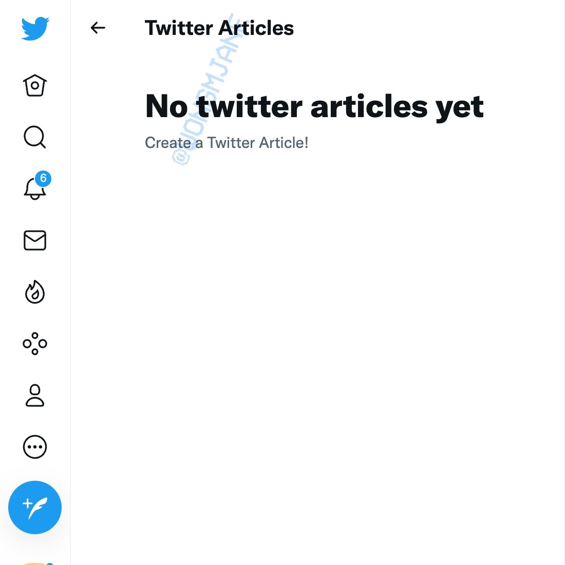 Screenshot dari jane Manchun Wong yang menunjukan fitur Twitter Articles
