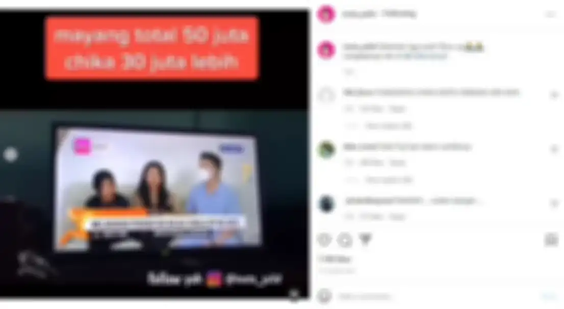 Postingan video yang menyebut Mayang dan Chika lakukan perawatan puluhan juta
