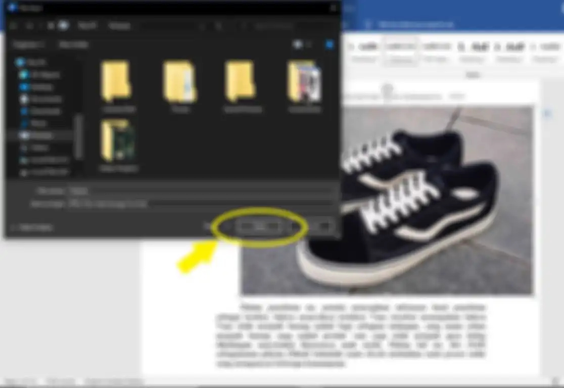 Pilihan untuk menyimpan file gamar