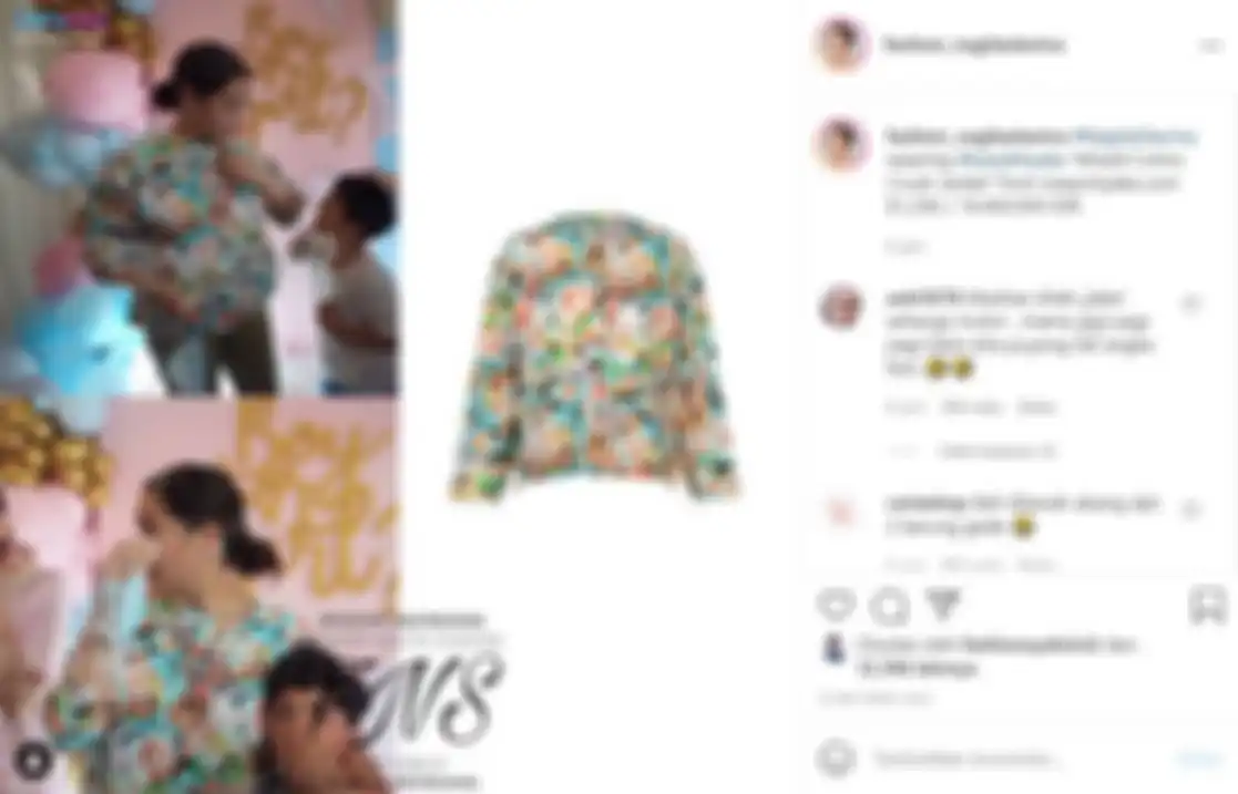 Jaket yang Dikenakan Nagita Slavina saat Umumkan Jenis Kelamin Calon Buah Hatinya