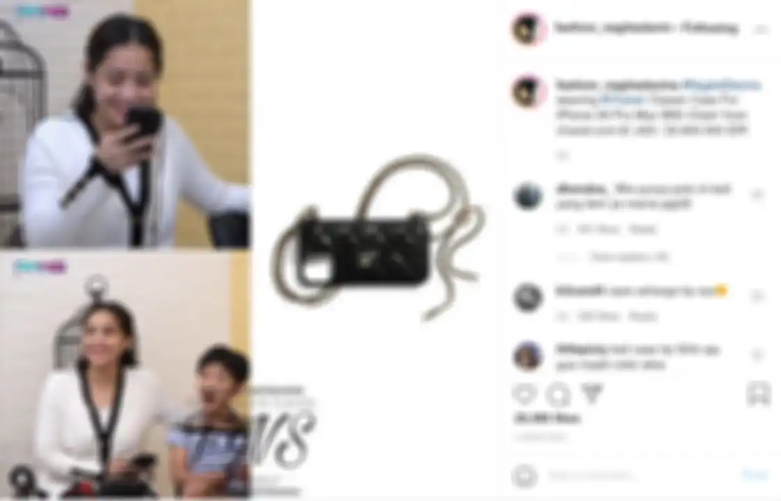 Case HP bertali warna hitam yang dipakainya curi perhatian netizen, Nagita Slavina banjir komentar netizen usai harga aslinya diketahui.