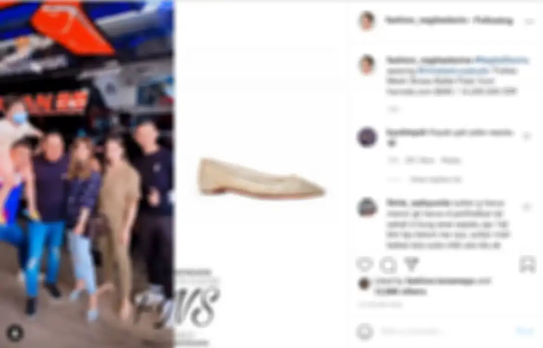 Flat shoes Nagita Slavina ini sukses membuatnya menjadi pusat perhatian netizen saat harga aslinya disebut Rp 14 jutaan.