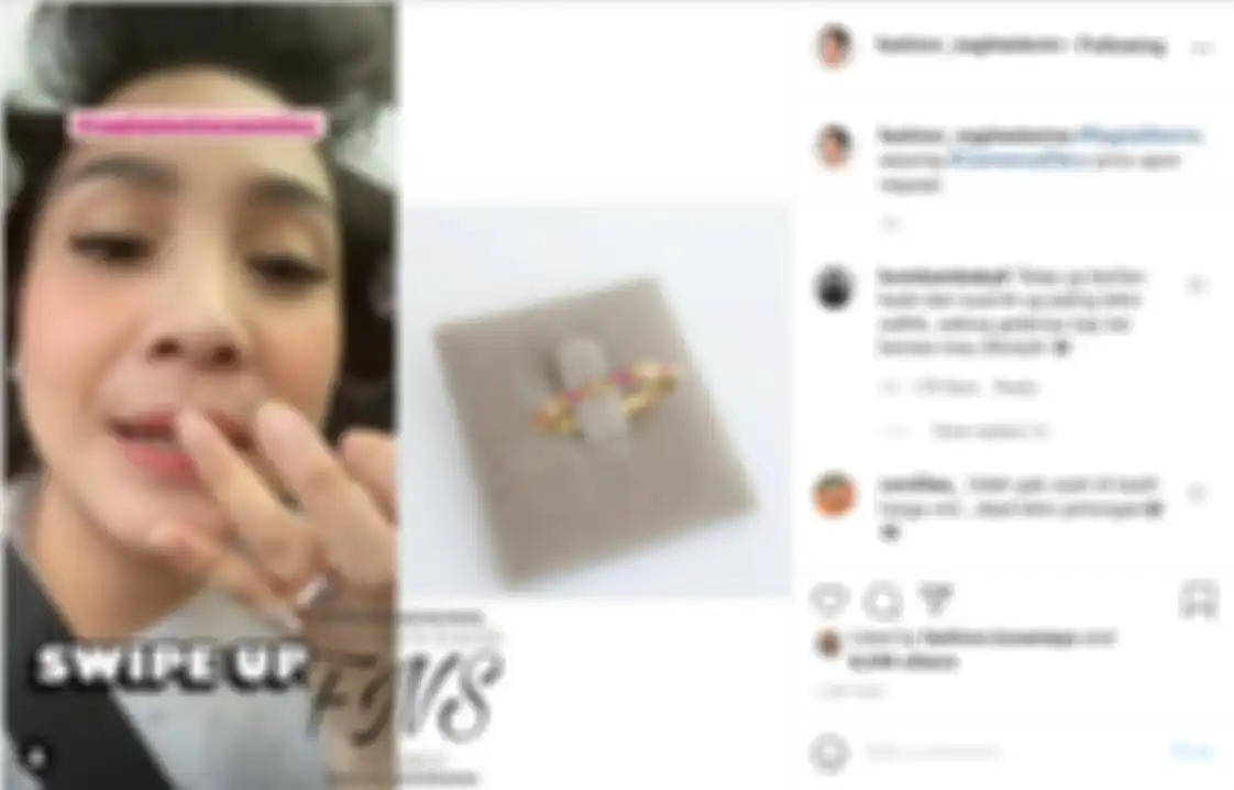 Meski hanya cincin mini bermotif unik, perhiasan Nagita Slavina ini sukses curi perhatian publik.