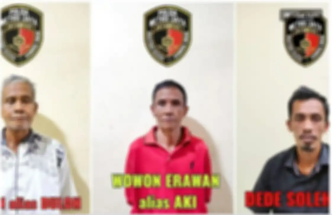 3 orang pembunih berantai di Bekasi-Cianjur