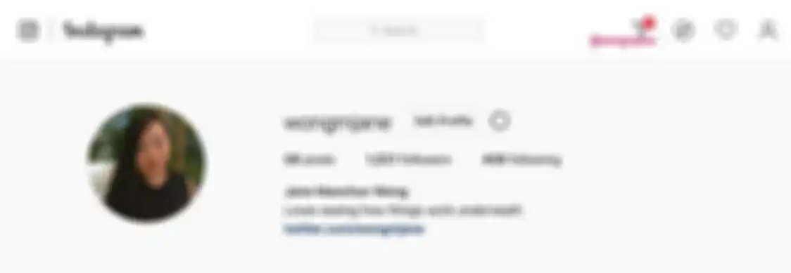 Contoh tampilan Instagram DM web versi dekstop.