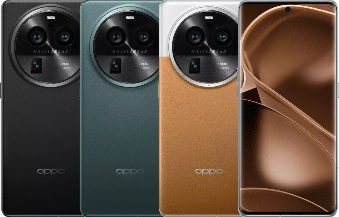 Tampilan depan dan belakang Oppo Find X6 Pro.