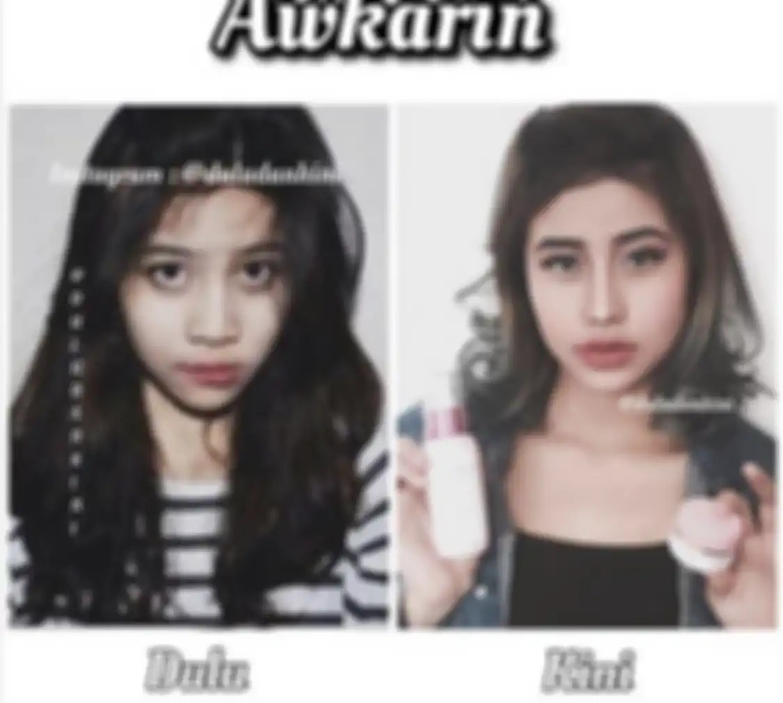 Perubahan wajah Awkarin. Bukan karena filter estetik di Instagarm.
