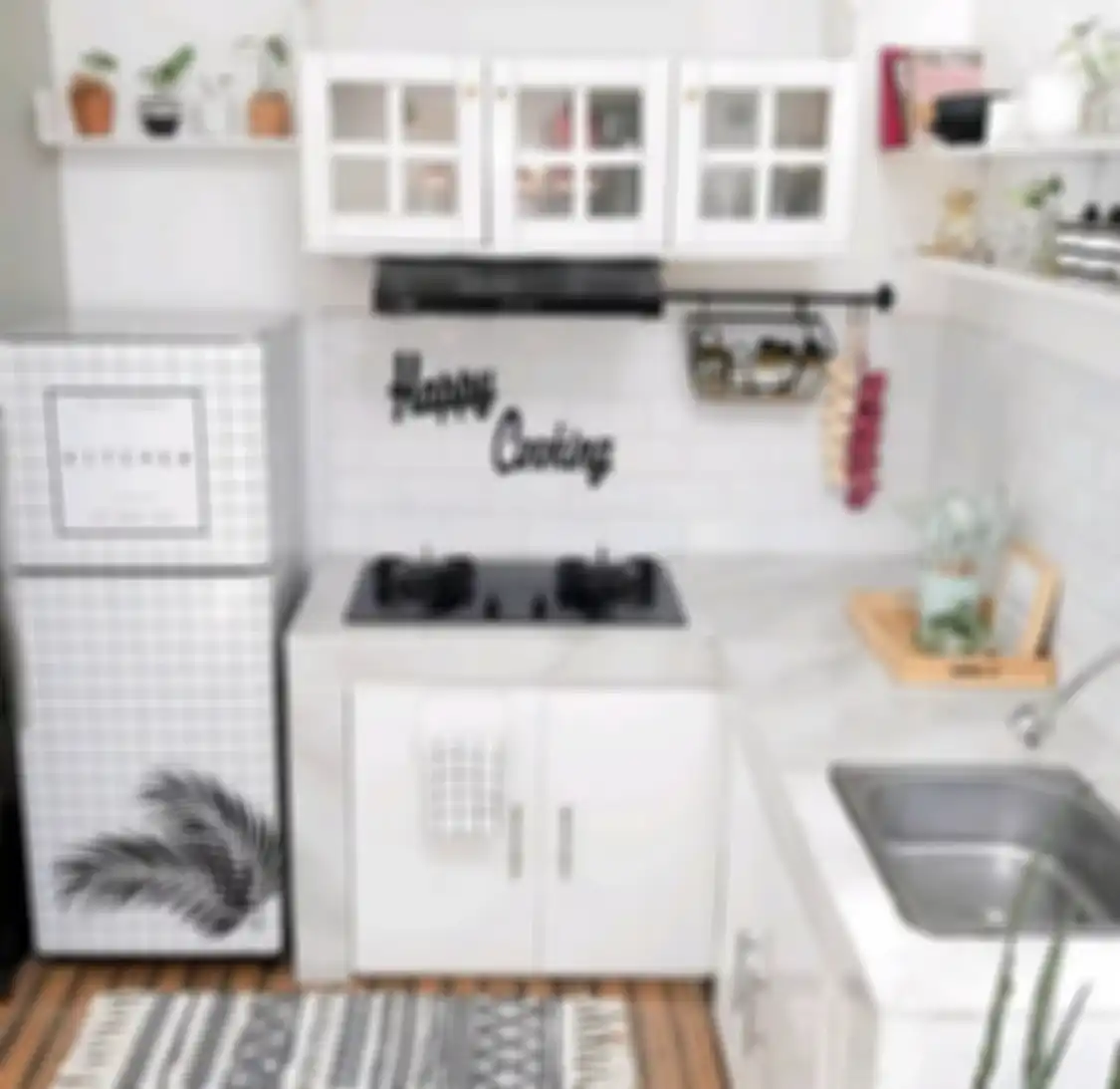 Tampilan yang tampak mewah menjadi keunggulan desain dapur sederhana di rumah minimalis. Intip yuk foto interiornya.