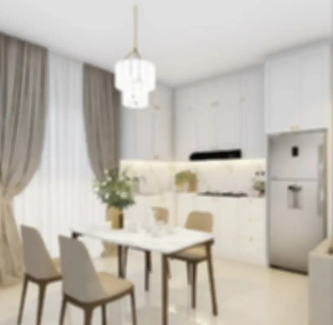 Desain ruang makan yang diberi sentuhan unik bikin penghuni rumah minimalis senyum-senyum. Foto interiornya jadi referensi.