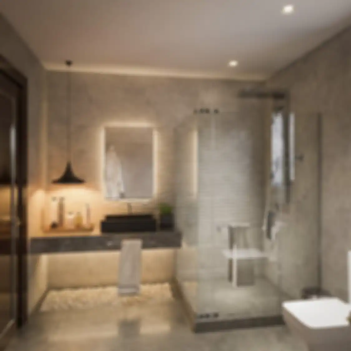 Desain kamar mandi sederhana terlihat semakin mewah karena pemakaian elemen dekorasi khusus. Foto interiornya direkomendasi.