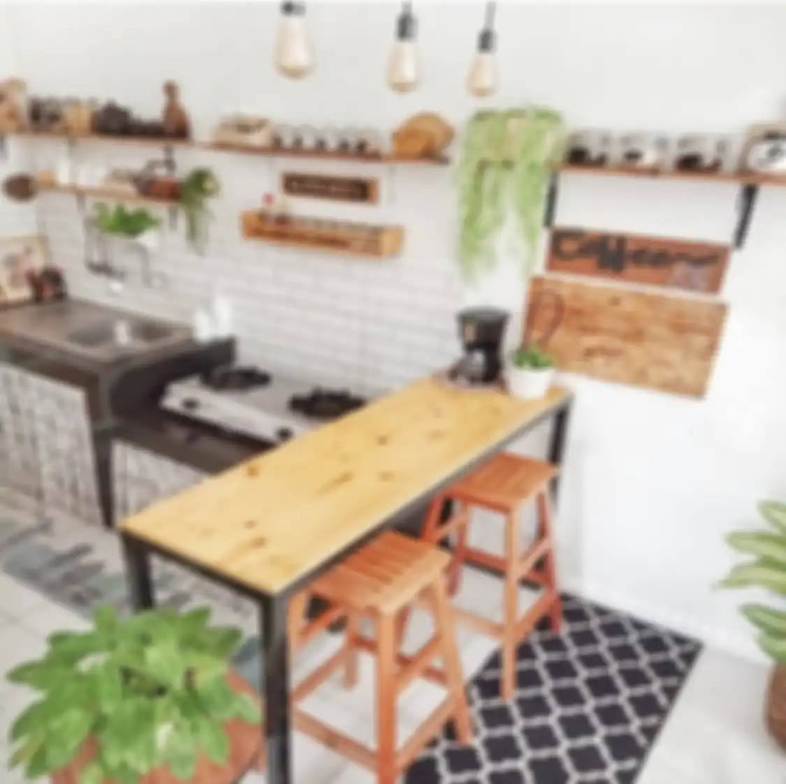 Desain dapur mungil yang makin estetik dengan sentuhan gaya begini bikin enggak nyangka. Foto hasilnya jadi referensi.