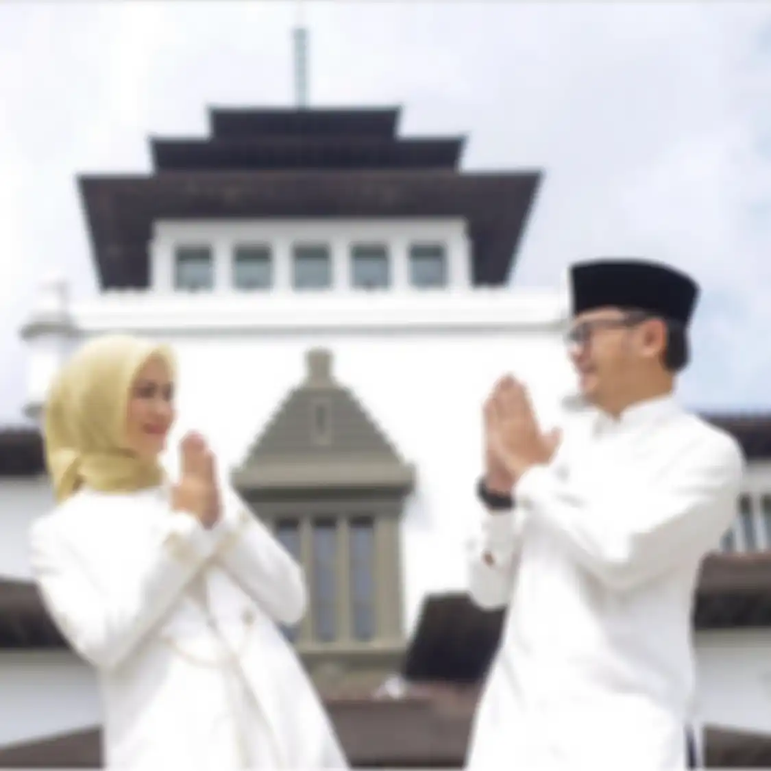 Gedung Sate bisa menjadi latar belakang spot foto estetik dengan tema Ramadan dan Lebaran.