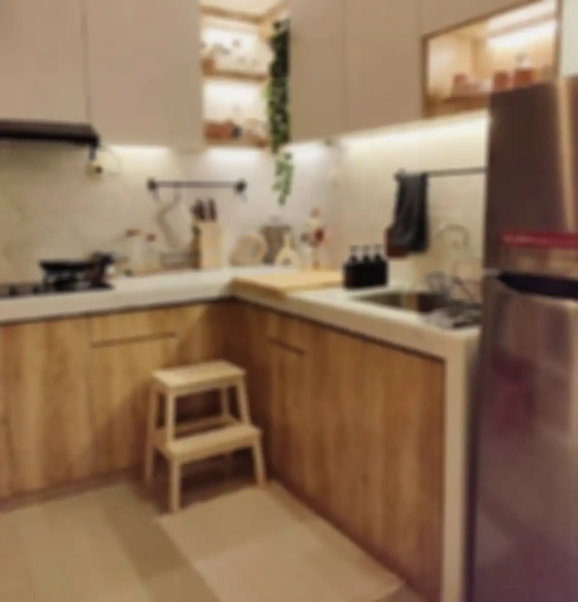 Desain dapur sederhana yang tampil keren dibuat dengan model ramah lingkungan. Foto estetiknya menjadi rujukan.
